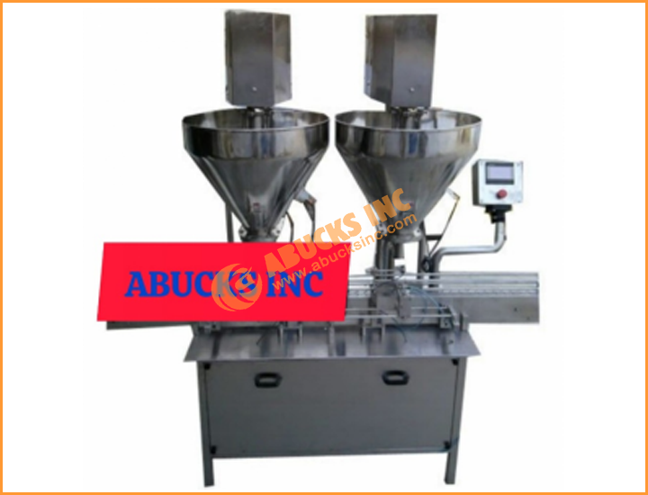Automatic Double Nozzle Powder Filling Machine With Conveyor